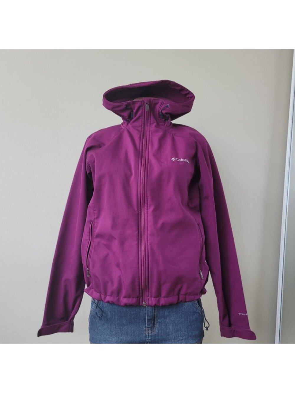 Columbia Sportswear Crimson Plum Fleece Lined Gorpcore Zip Up Hoodie (M)